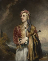 Lord Byron portréja albán viseletben (1788-1824)
